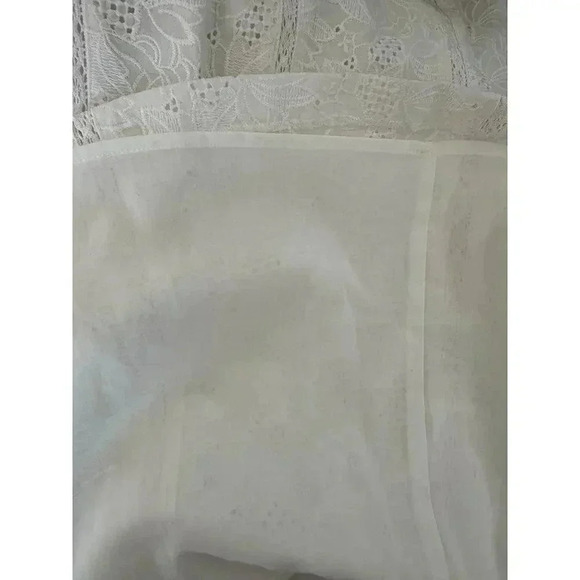 Sundance Lace Floral Dress Ivory Size 14 - Picture 5 of 7